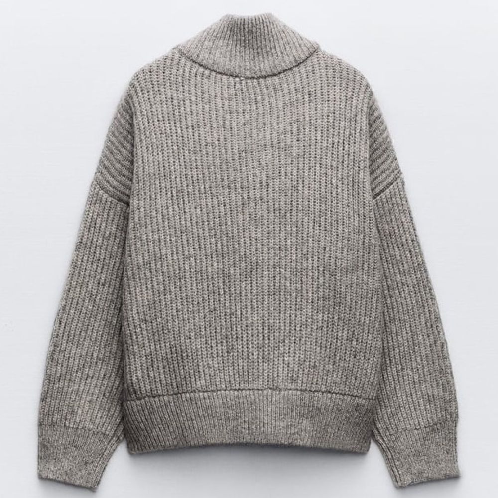 ZARA KNIT BOMBER JACKET - Picture 4 of 9